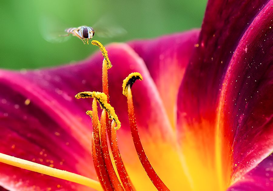 Schwebefliege an einer Blüte