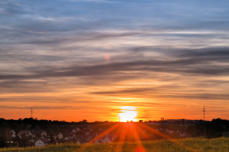 Sonnenuntergang über Treppach