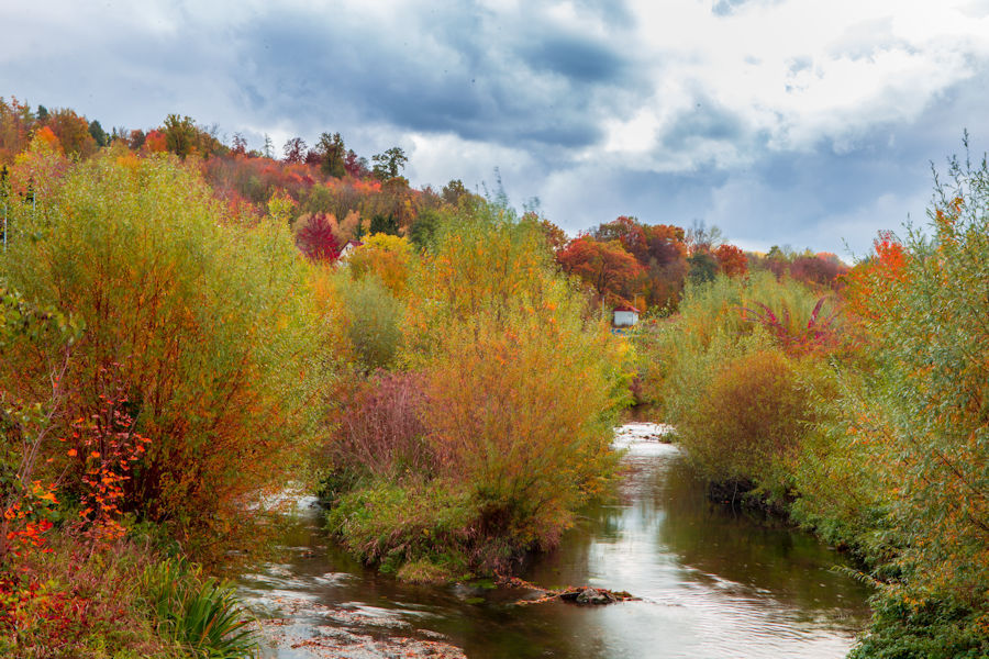 Herbst am Kocher bei Hüttlingen