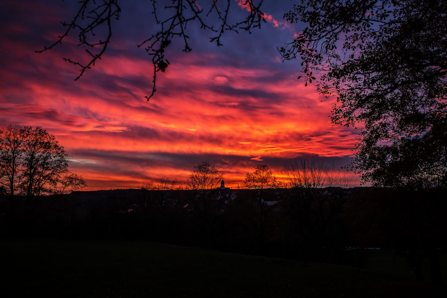 Schwabsberg kurz nach Sonnenuntergang