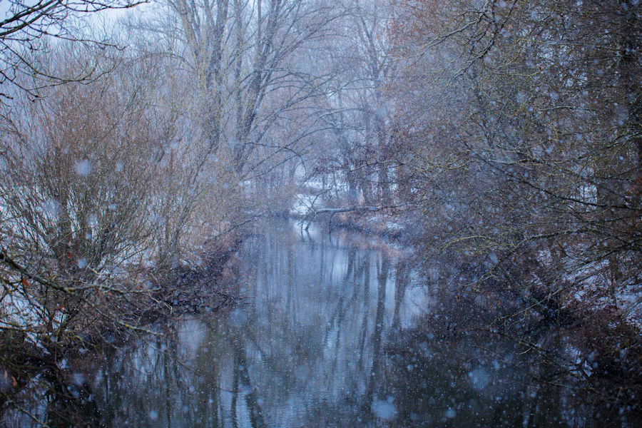 Schneetreiben beim Kocher