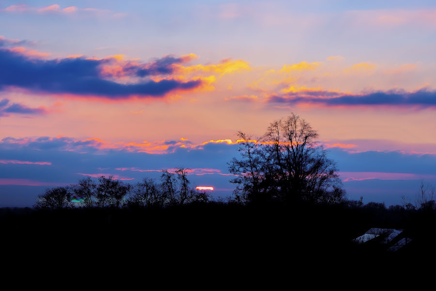 Sonnenuntergang über Sulzdorf