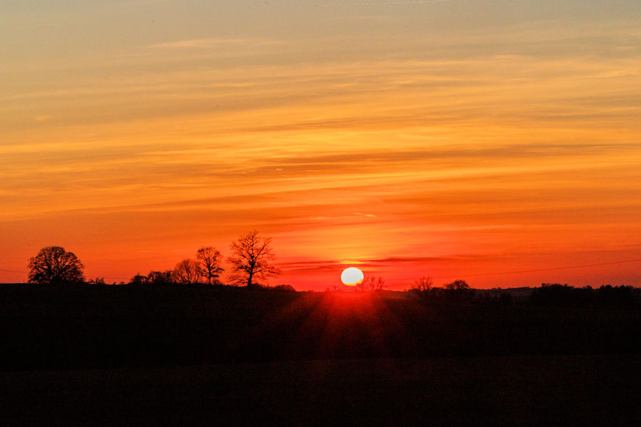 Sonnenuntergang bei Dewangen