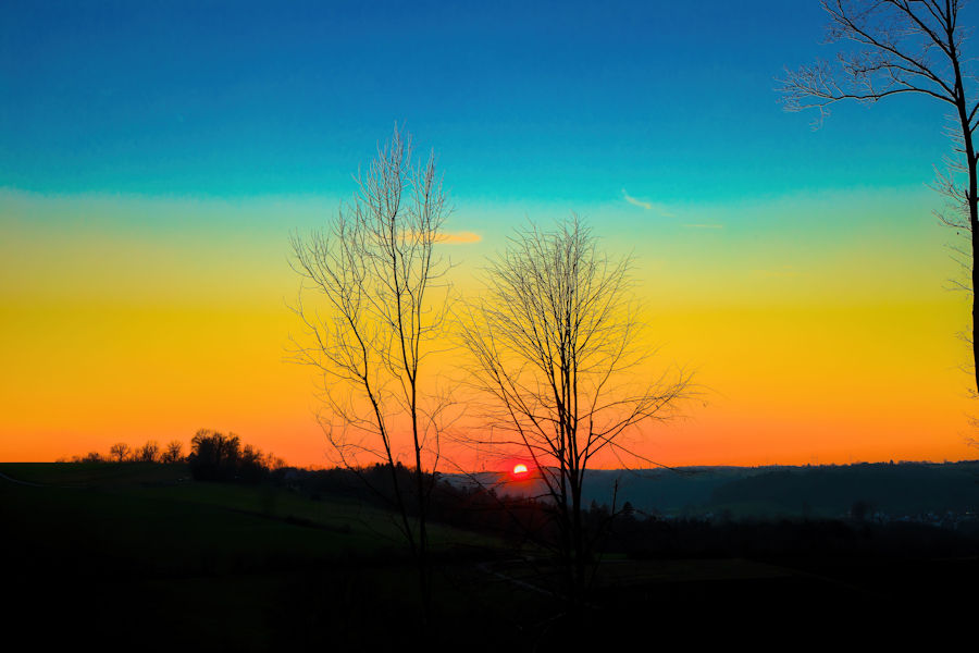 Sonnenuntergang über Abtsgmünd