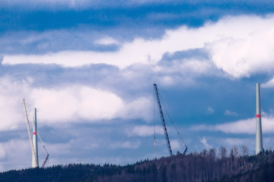 Aufbau Windpark Virngrund