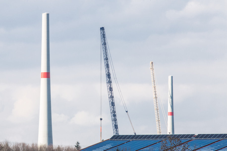 Aufbau Windpark Virngrund