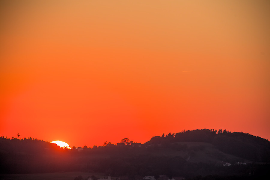 Sonnenuntergang über Aalen