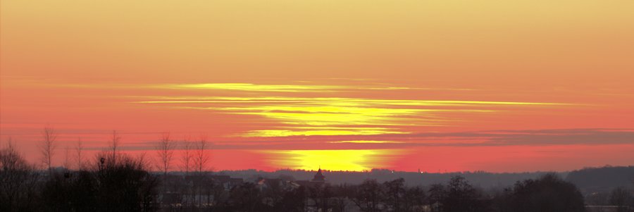 Sonnenuntergang ueber Moegglingen