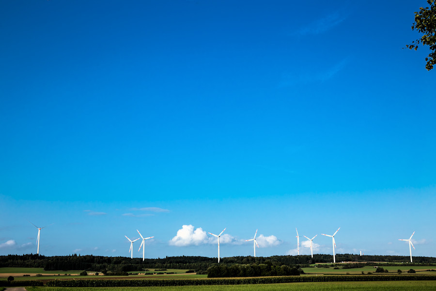 Windpark Waldhausen mit zwei neün Anlagen